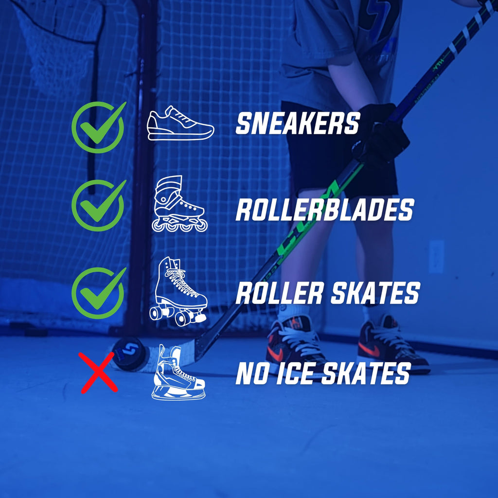 Skate Anytime Precision Dryland Hockey Tiles â Expandable Off-Ice Hockey Training Zones for Stickhandling, Passing & Shooting
