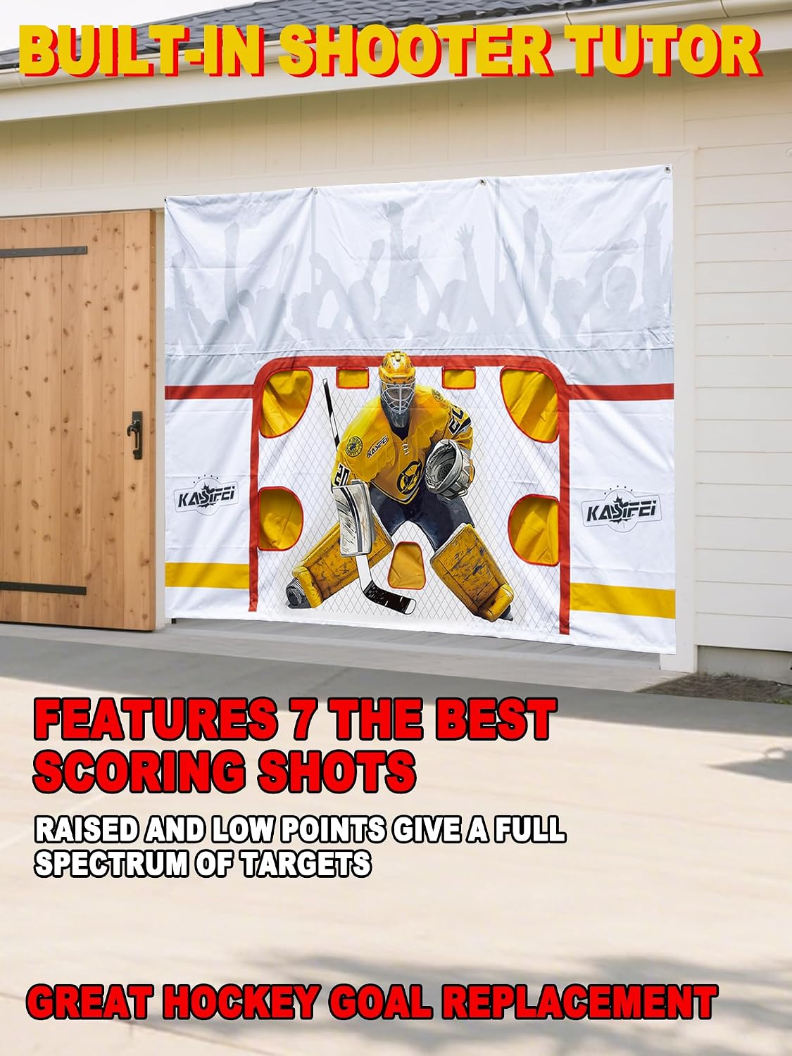 kasifei 7' x 10' Heavy Duty Hockey Shooting Tarp, Garage & Wall Protection