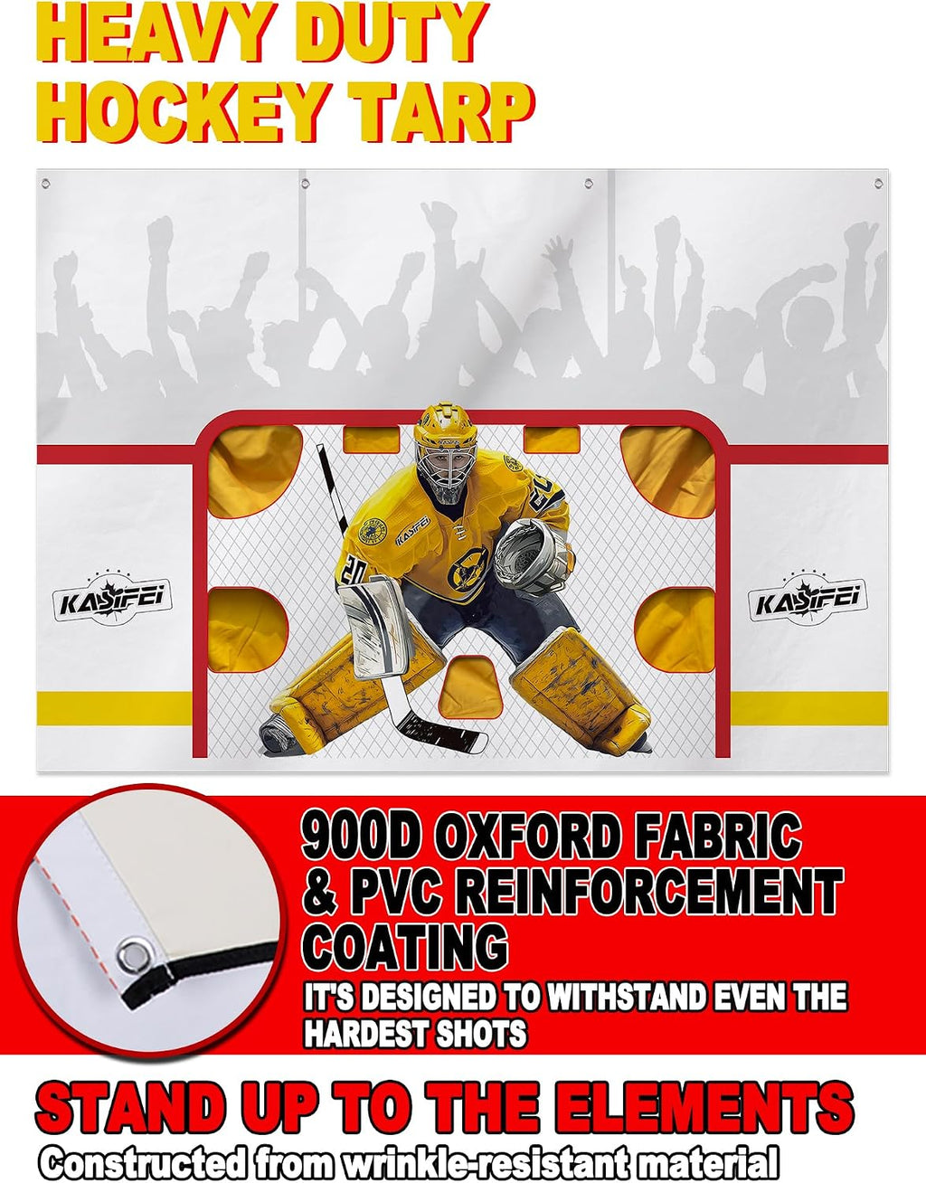 kasifei 7' x 10' Heavy Duty Hockey Shooting Tarp, Garage & Wall Protection
