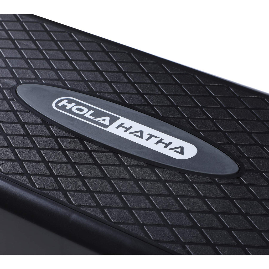 HolaHatha Compact Portable Aerobic Step Platform Exercise Fitness Equipment, Cardio Stepper with Adjustable Height for Home Gym