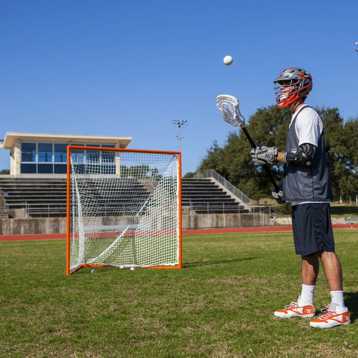Champion Sports Pro & Collegiate Lacrosse Goal 6x6 ft Steel Frame for Menâs & Womenâs Lacrosse, Training & Game Play