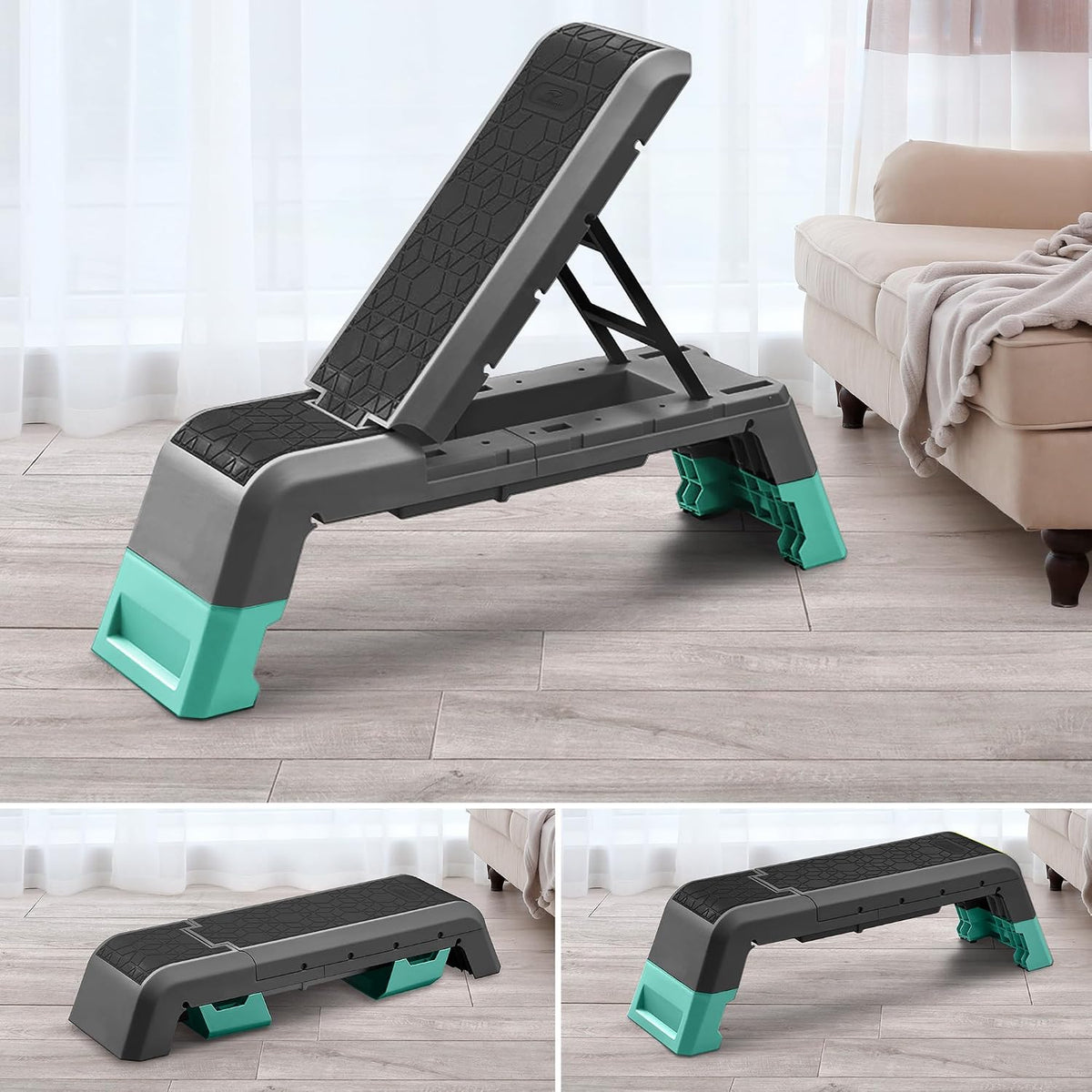 leikefitness Exercise Step Platform, Multifunctional Aerobic Deck