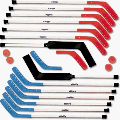 Floor Hockey Sets - Shield Middle School Wooden Hockey Set