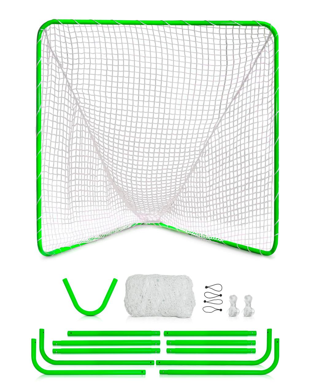 Velocity Official Size 6x6x7' Backyard Lacrosse Practice and Training Goal, Includes 4MM Lacrosse Net, for Youth, Kids, and Adults