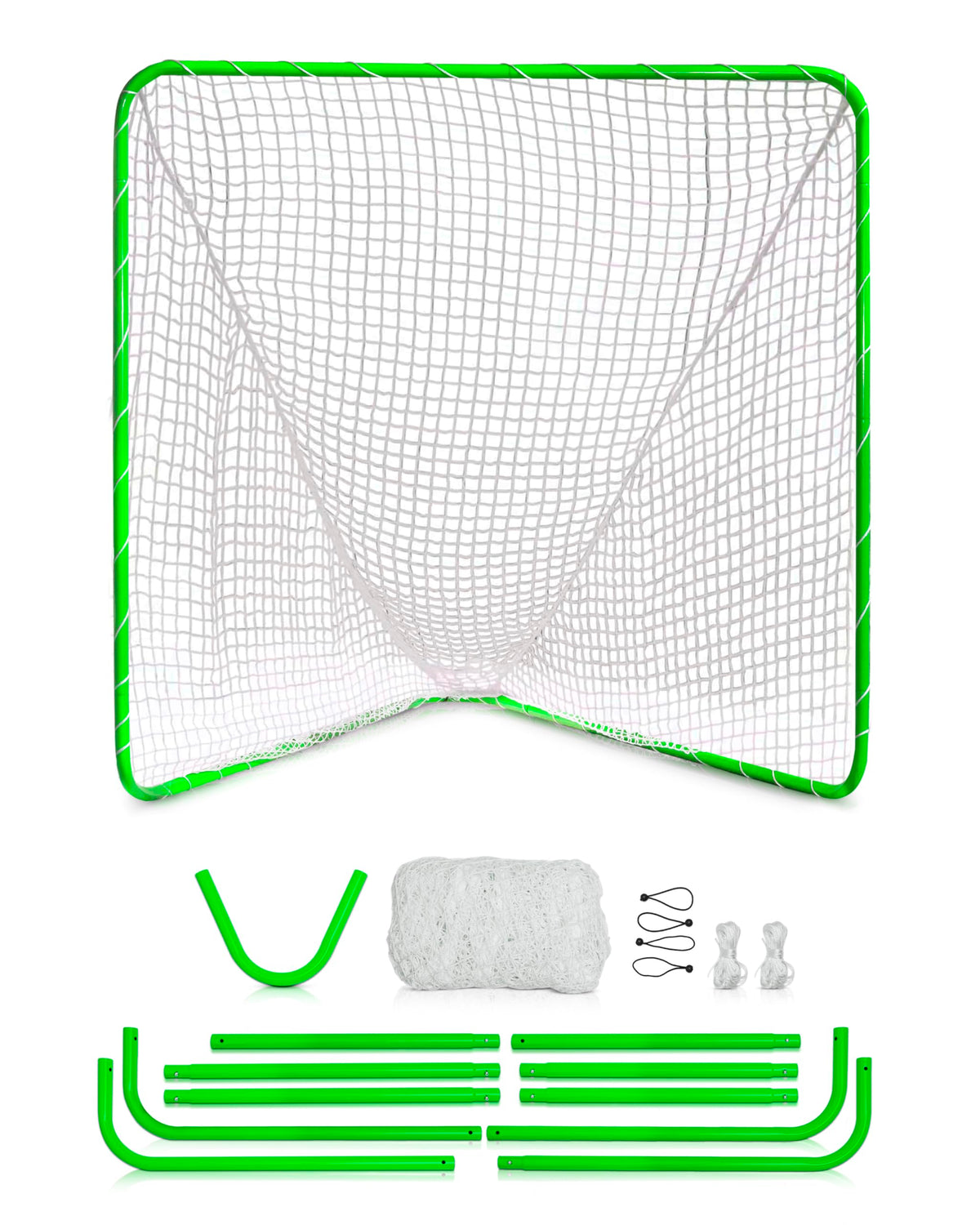 Velocity Official Size 6x6x7' Backyard Lacrosse Practice and Training Goal, Includes 4MM Lacrosse Net, for Youth, Kids, and Adults