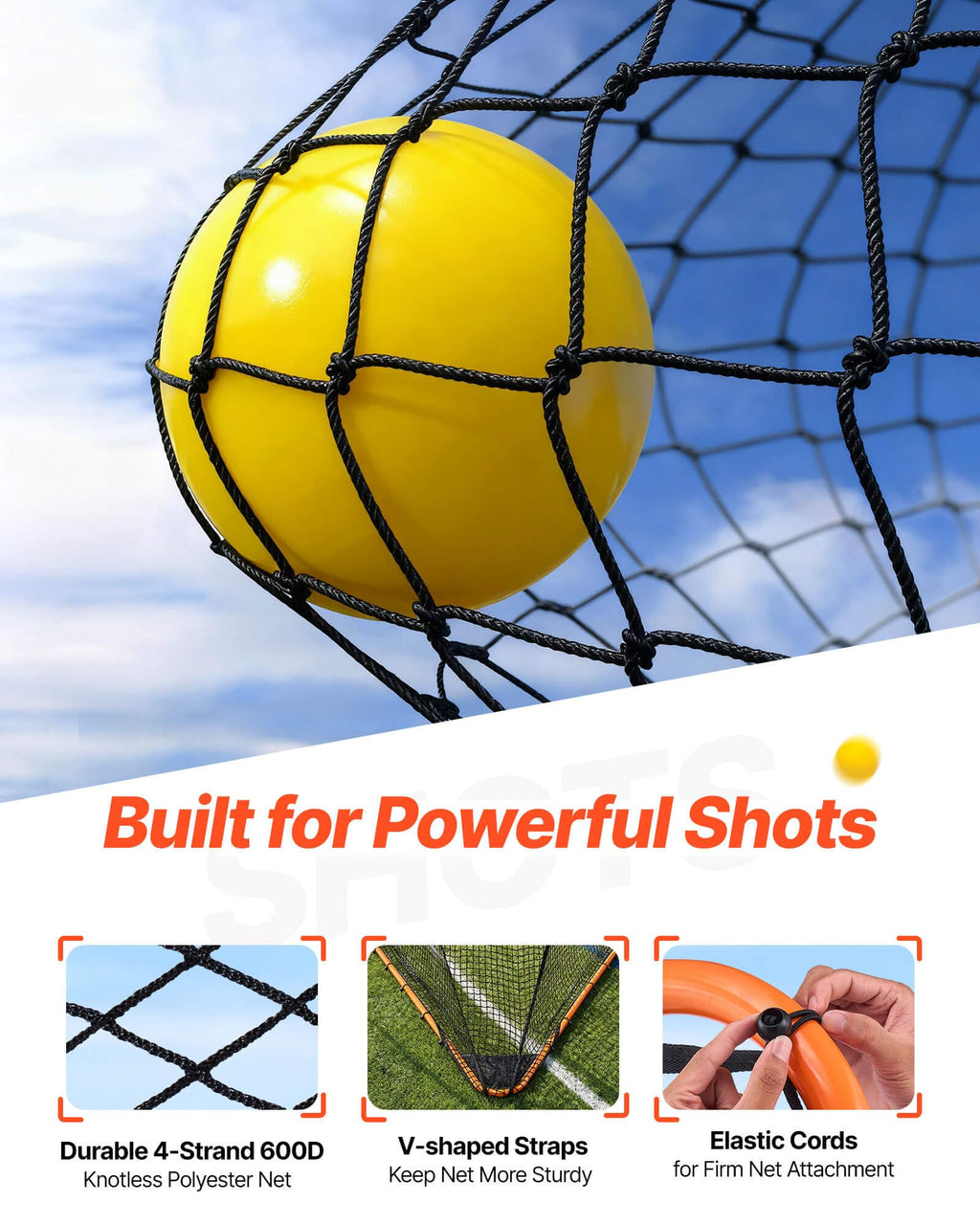 VEVOR Lacrosse Goal,Complete Portable Lacrosse Net Training Accessory Set