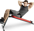 Marcy Utility Slant Board With Headrest Folding Design Adjustable Positions SB-4606 Black/Red 29 x 18 x 59 Inches