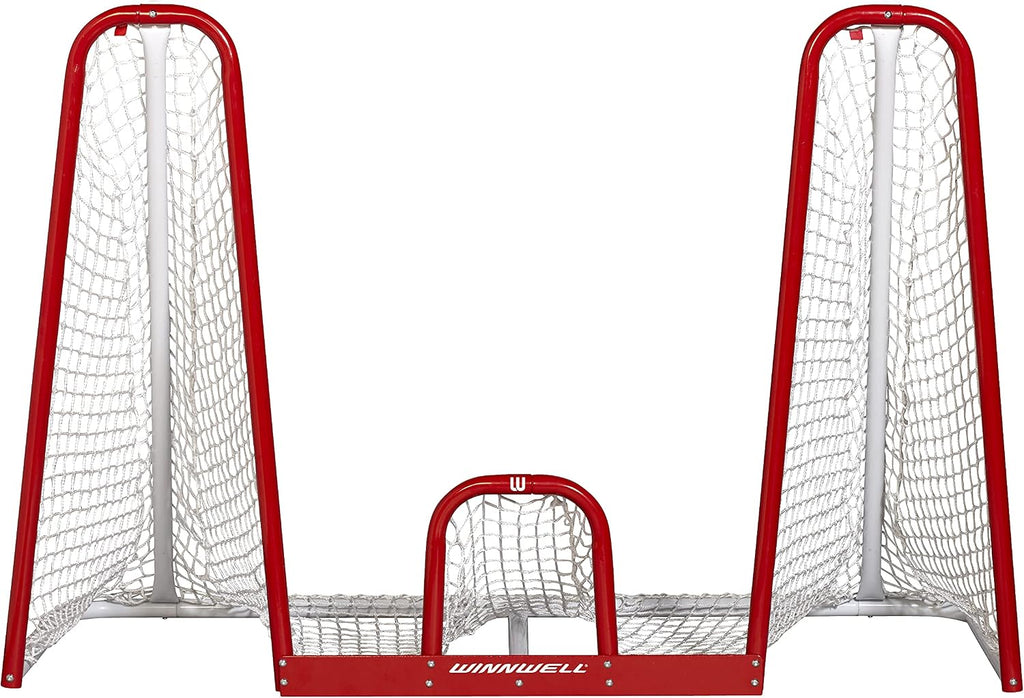 Winnwell Hockey Skill Training Net- 72" Heavy Duty Shooter Tutor Hockey Net with 1.5" Posts, Equipment to Help Improve Shot Accuracy for Kids, Teens, Adult Players