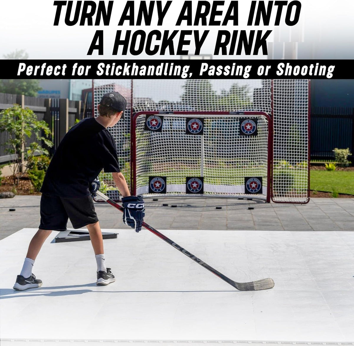 Better Hockey Extreme Dryland Flooring Tiles - Synthetic Ice Panels for Hockey, Professional Quality Training Aid for Shooting, Passing and Stickhandling