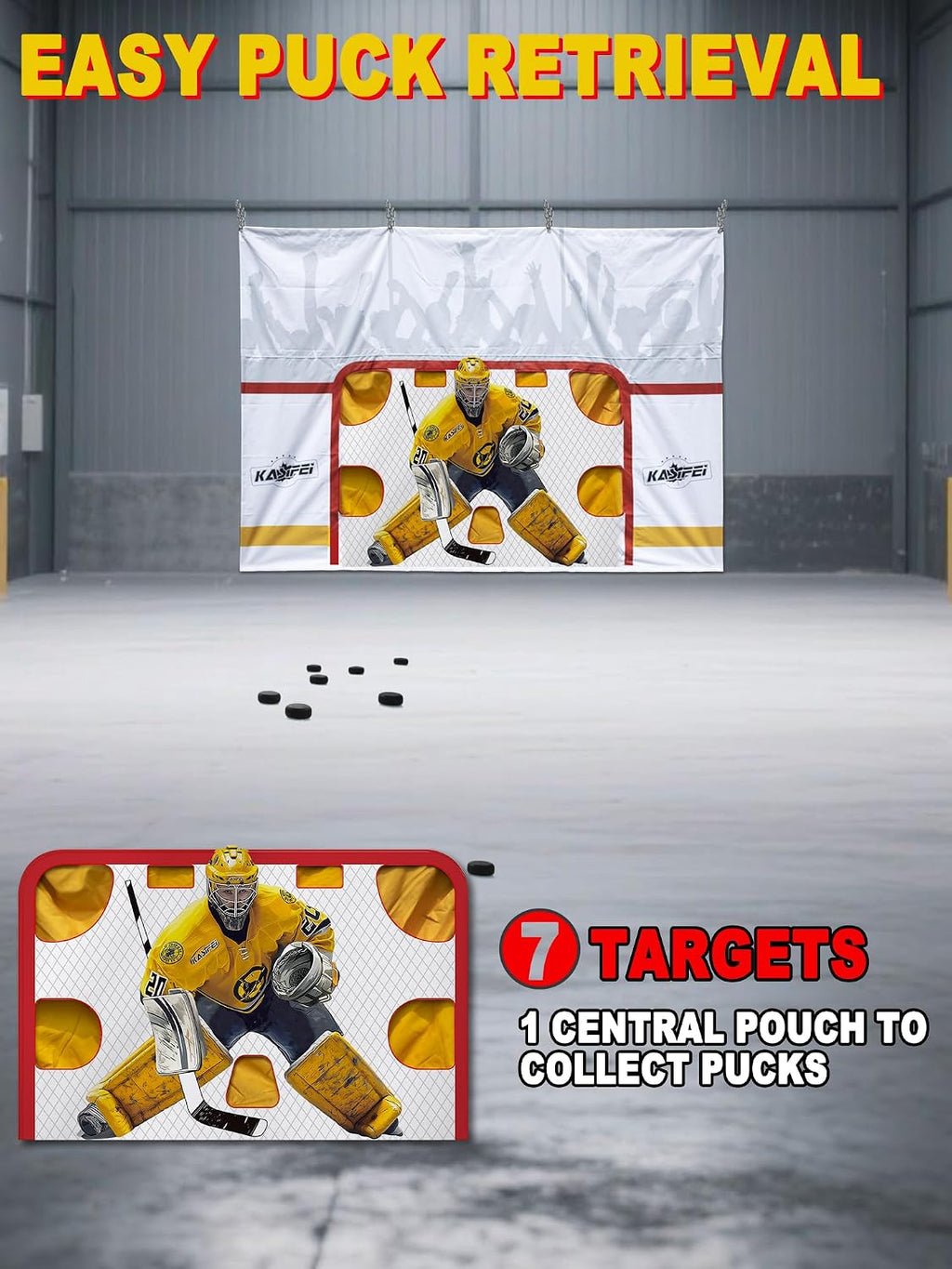 kasifei 7' x 10' Heavy Duty Hockey Shooting Tarp, Garage & Wall Protection