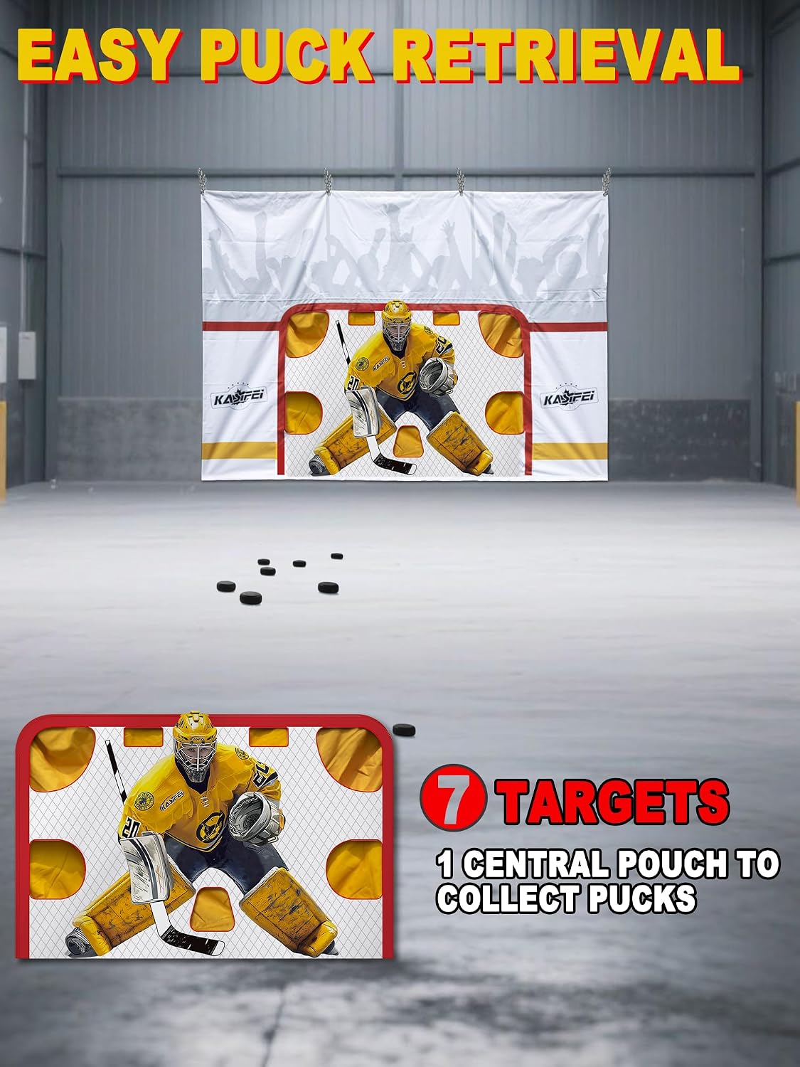 kasifei 7' x 10' Heavy Duty Hockey Shooting Tarp, Garage & Wall Protection