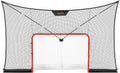 VEVOR Hockey Goal Goal and Backstop Net Set, 12x7 ft Durable Hockey Net with Extended Coverage, Lightweight Portable Complete Training Accessory Set, Easy Assembly, for Youth and Adults