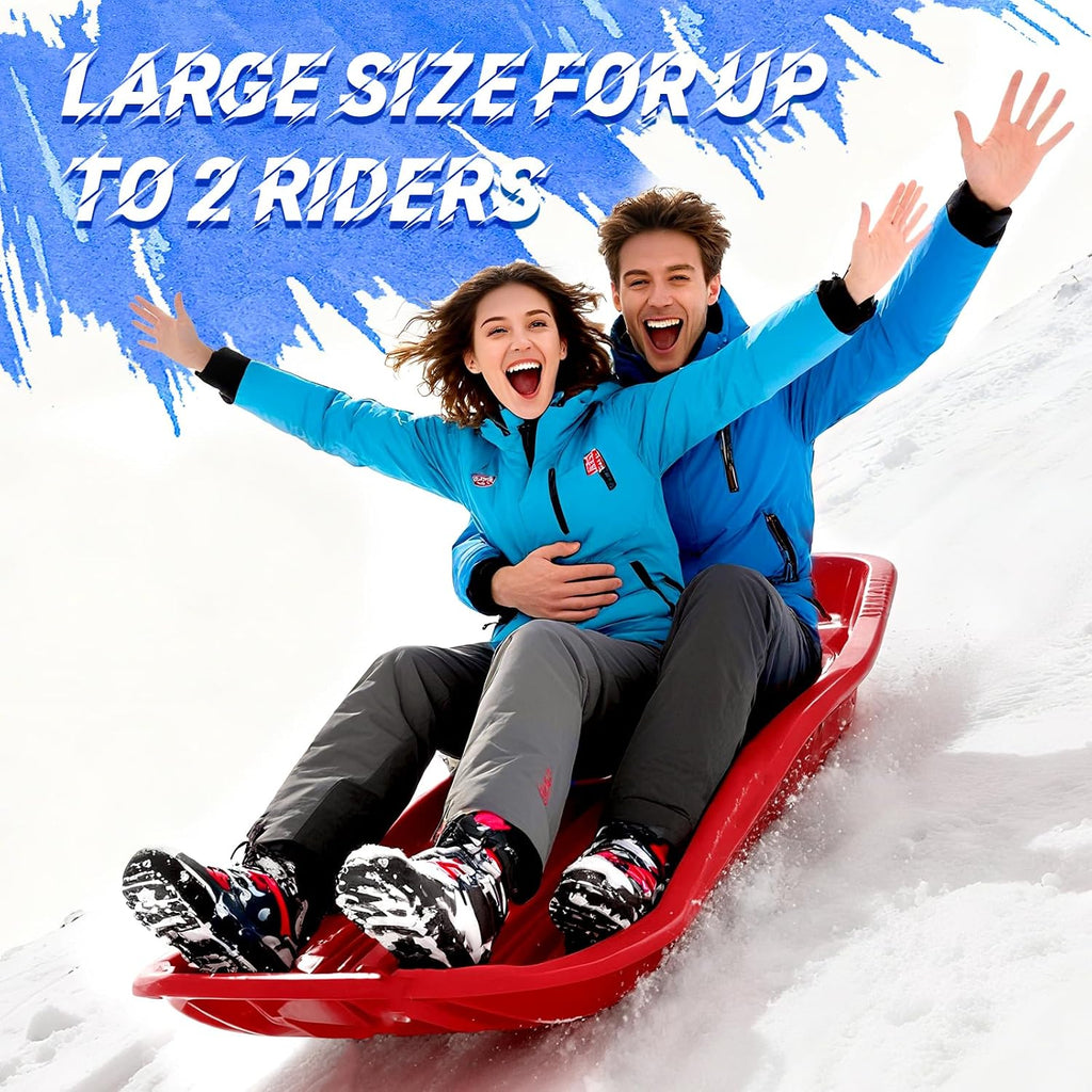 Large Sturdy Snow Sleds for Both Kids and Adults,48â
