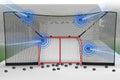 SmartBackstop for Hockey GEN 2, Practice SmartÂ®. Attaches Directly to Goal & Folds Away When not in use, 4 ft of Durable net Coverage on All Sides, fits All Regulation Hockey Goals.