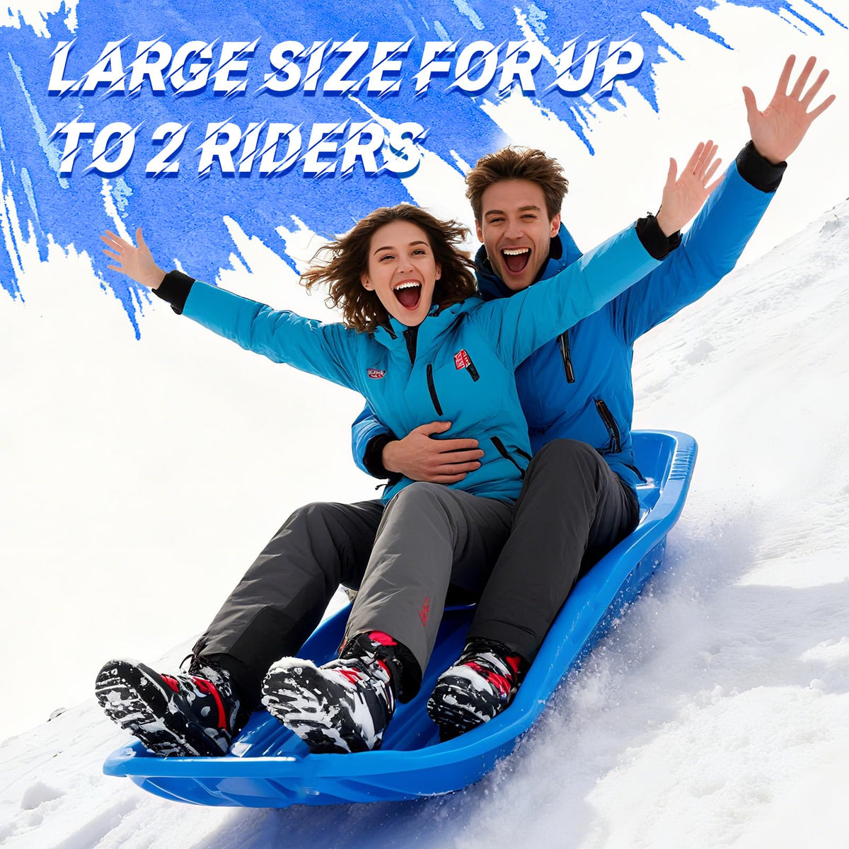 Large Sturdy Snow Sleds for Both Kids and Adults,48â