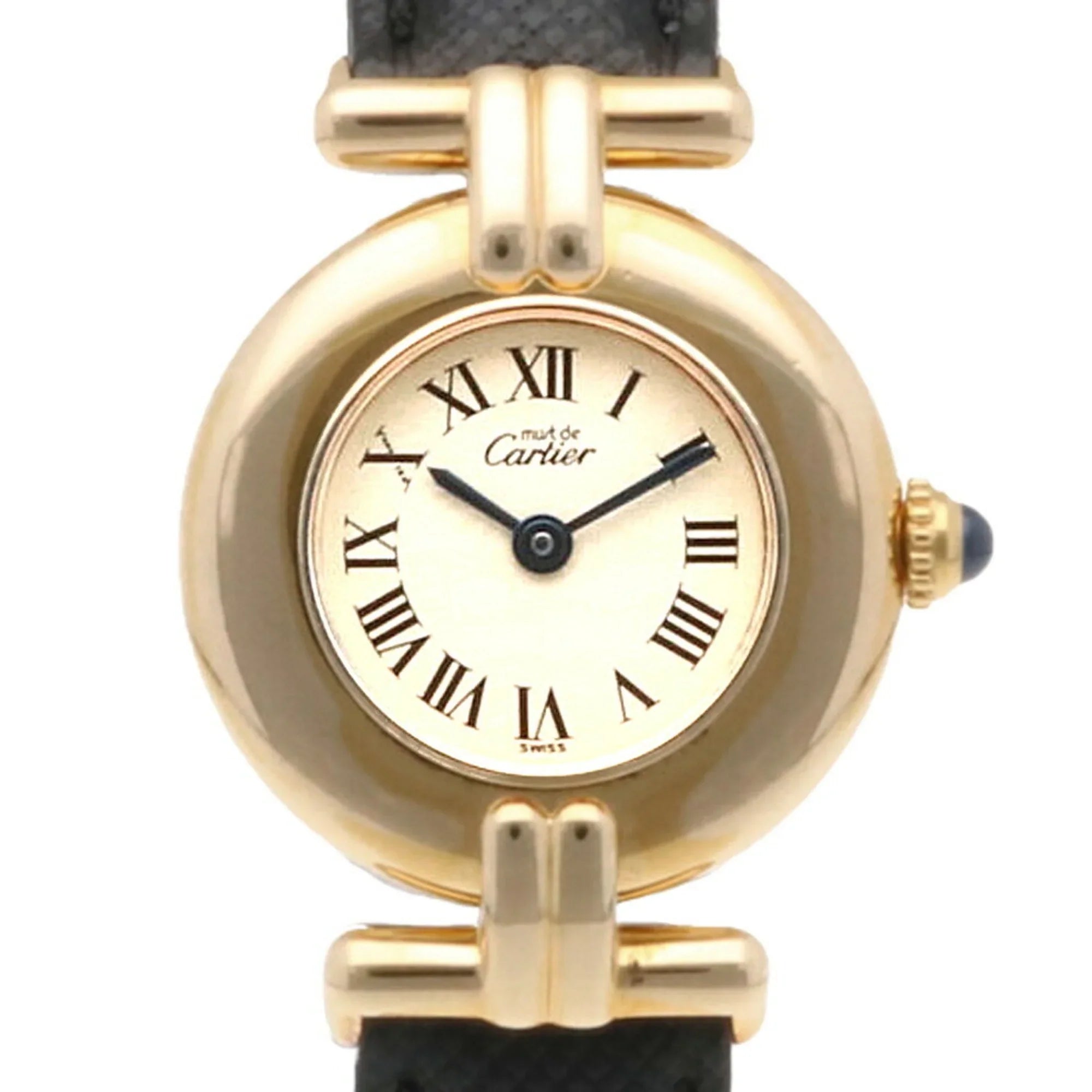 Pre-Owned Cartier Must Colise Vermeil Watch GP 590002 Gemstone Ladies CARTIER (Fair)