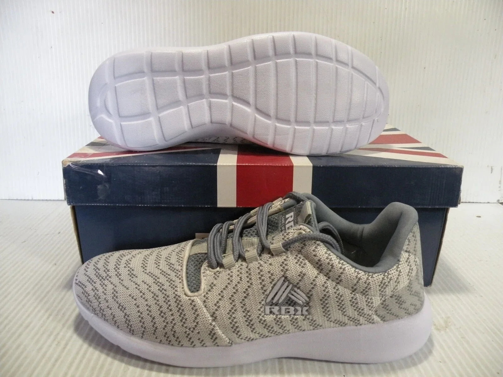 RBX RAYNA-ZK RUNNING TRAINERS SPORTS SNEAKER People SHOES GREY/BEIGE SIZE 10 NEW