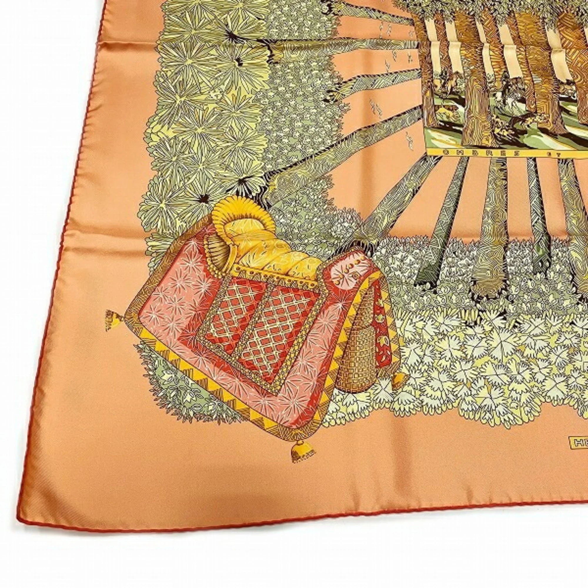 Pre-Owned Hermes Carre 90 Light and Shadow Brand Accessory Scarf People (Good)