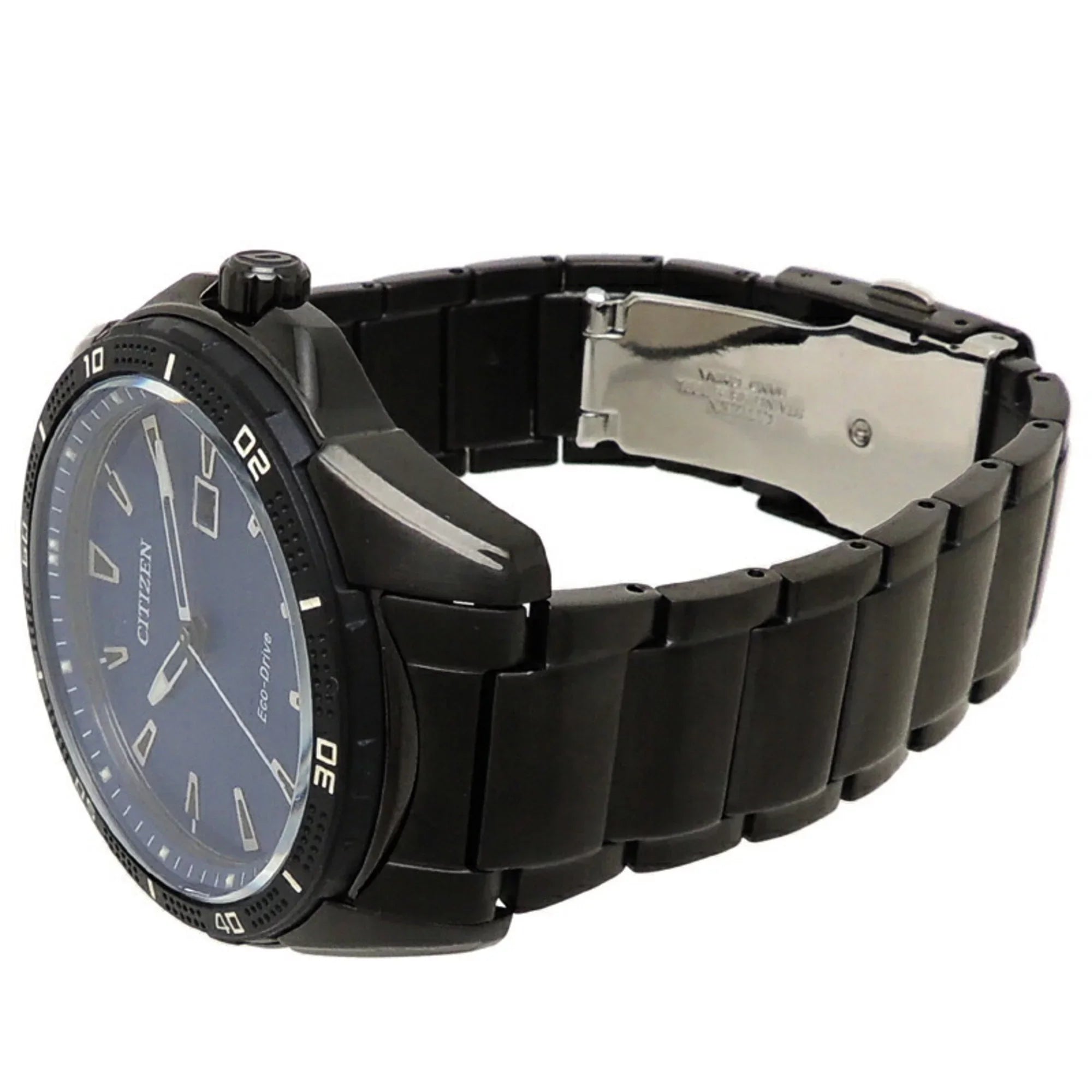Pre-Owned Citizen Eco-Drive Gentlemen Watch AW1585-55L (J810-S115973) Stainless Steel Blue Display (Good)