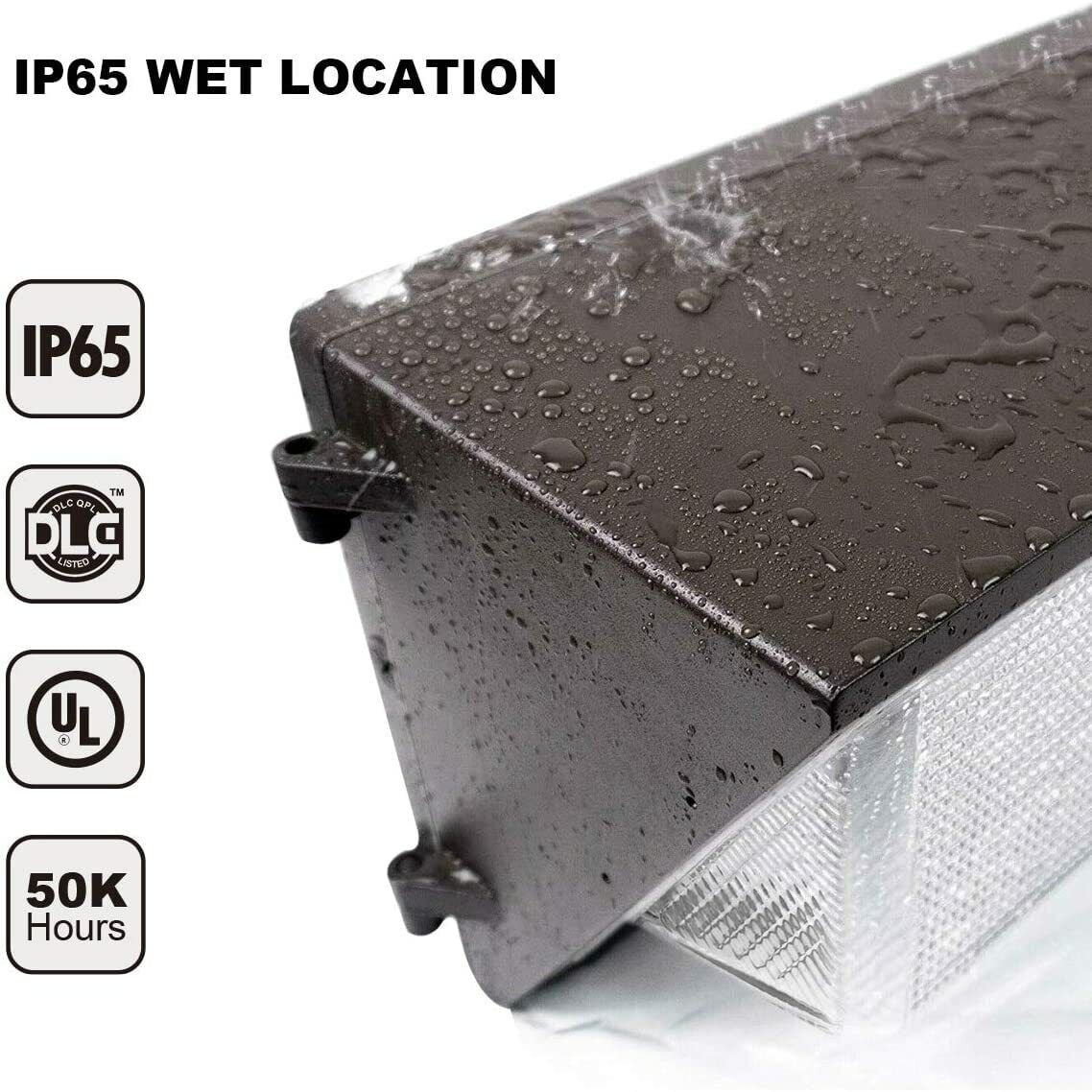 Antec 40W Outdoor LED Wall Pack Light, 5000 People 5000K, 100-277VAC, UL/DLC , IP65 Weather Resistant,