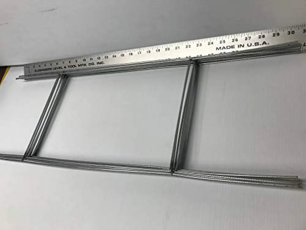 Stake, 50 Metal Stake 10x30 inch x 9 Gauge Galvanized Wire Stake use with 4mm Corrugated Plastic Sign 4mm or 5mm, Pack of 50 Pieces Stake 30'' Tall and 10'' Wide Ship Same Day