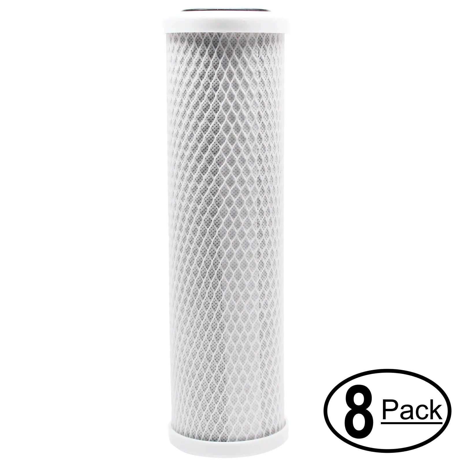 8-Pack Gentlemen for Captive Purity CP1131 Activated Carbon Block Filter - Universal 10 inch Filter for Captive Purity 35 GPD Deluxe RO Filter System - Denali Pure Brand