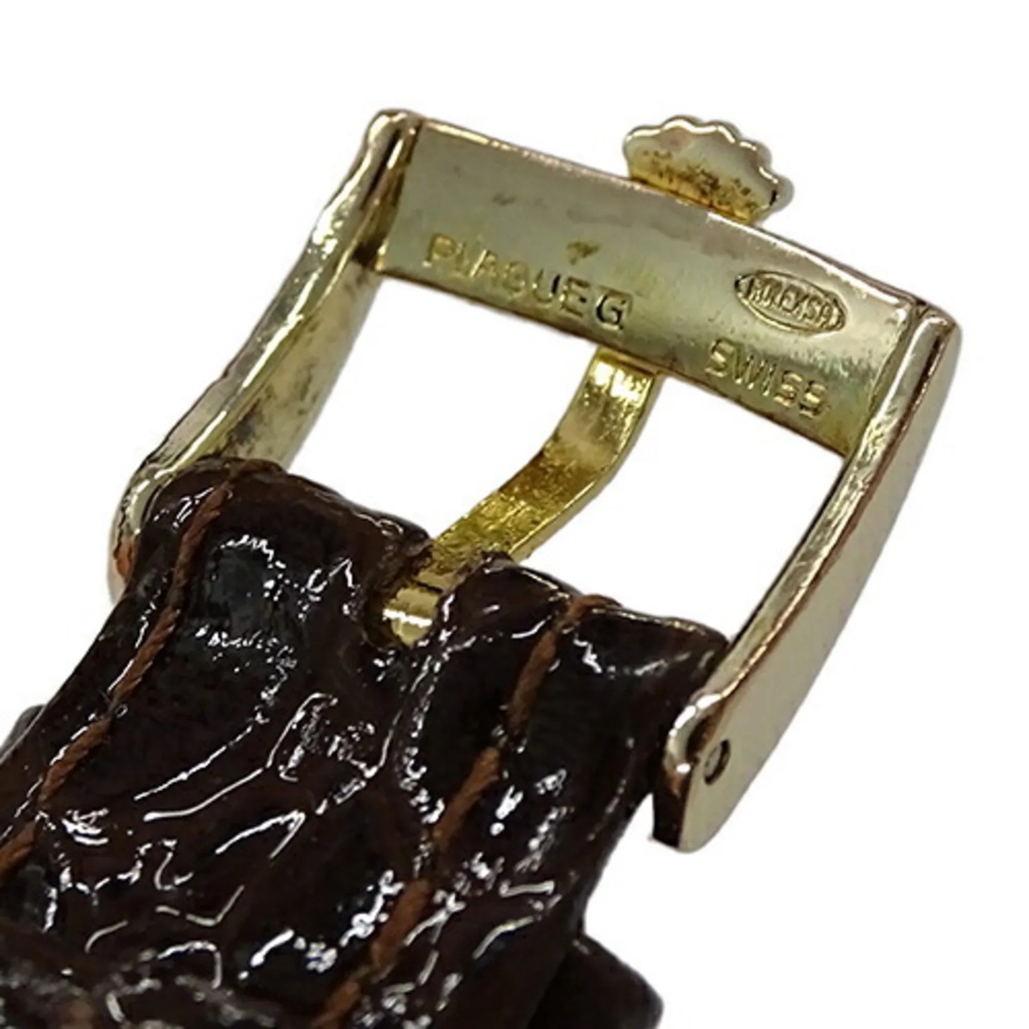 Pre-Owned Cellini 3831J People Watch, Hand-wound, 750YG, Leather, Gold, Polished (Fair)