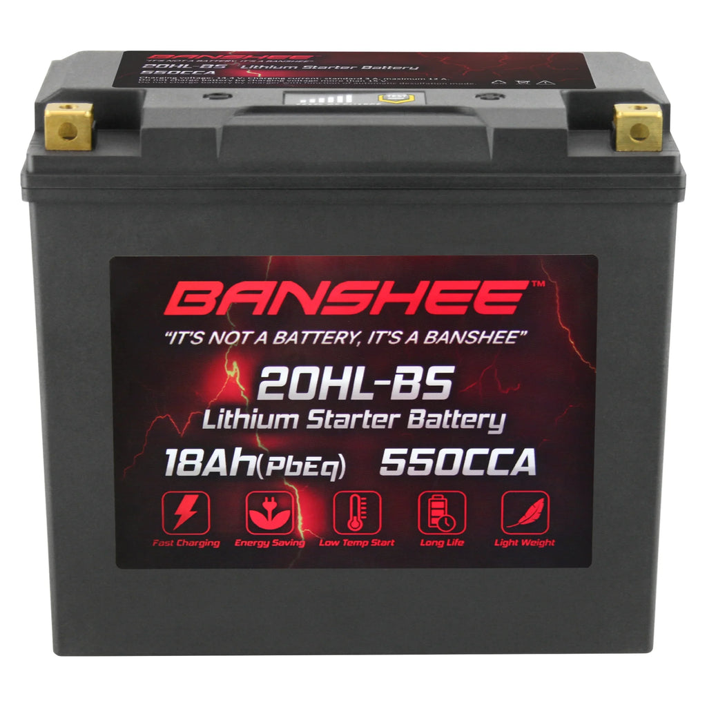 Banshee YTX20L-BS LiFePO4 Motorsports Battery Compatible with Victory V92TC Touring Cruiser Deluxe 2002 to 2002
