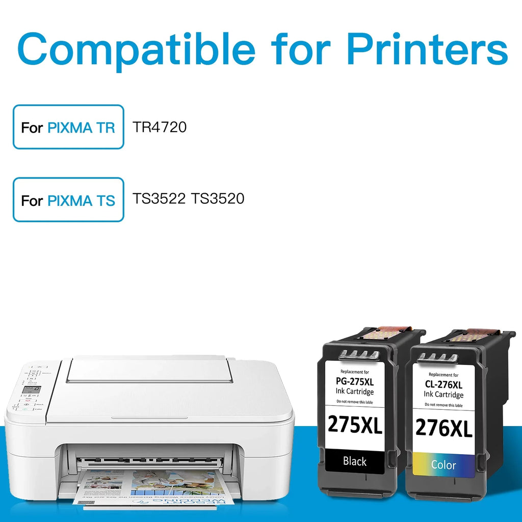 PG 275XL CL-276 XL Ink Cartridge People for Canon 275 XL 276 XL 275 276 Ebony and Color