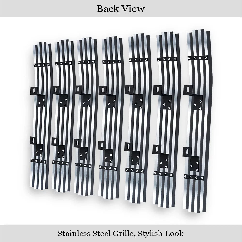 APS Premium Stainless Steel Chrome 8x6 Billet Grille Compatible with Jeep Wrangler 1997-2006 with Chrome Shell Model Main Upper N19-S09458J