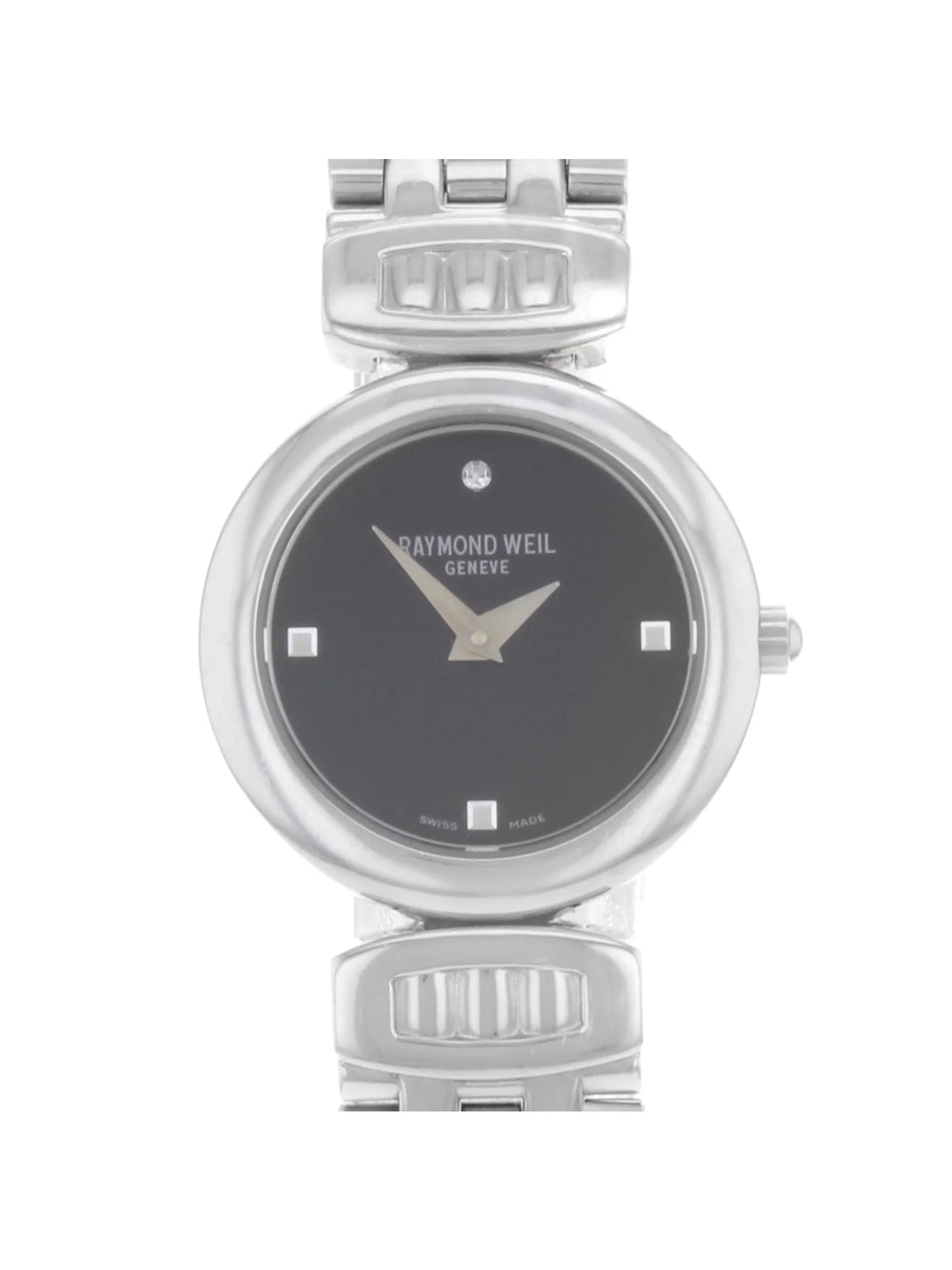 Pre-Owned Raymond Weil Chorus Steel Midnight Face Gemstone Ladies Watch 5890-ST-20082 (Good)