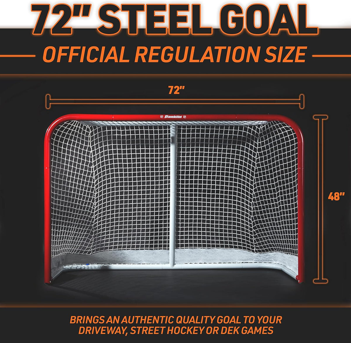 Franklin Sports NHL Championship Steel Street Hockey Goal - 72"