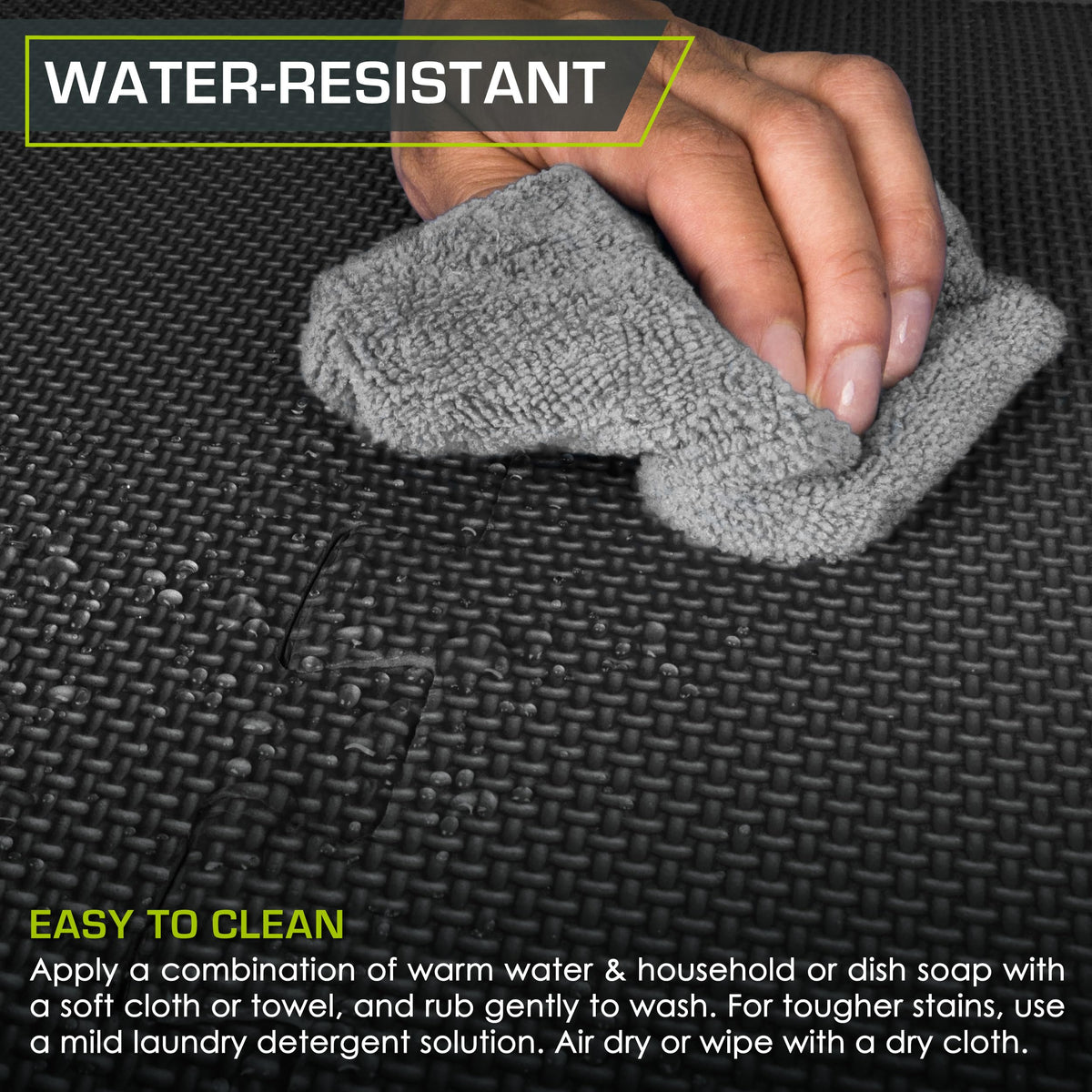 ProsourceFit Weaved Pattern Extra Thick Exercise Puzzle Mat 1-inch, EVA Foam Interlocking Tiles for Protective, Cushioned Flooring for Home and Gym Equipment; Gray, 72 SQ FT, 18 Tiles