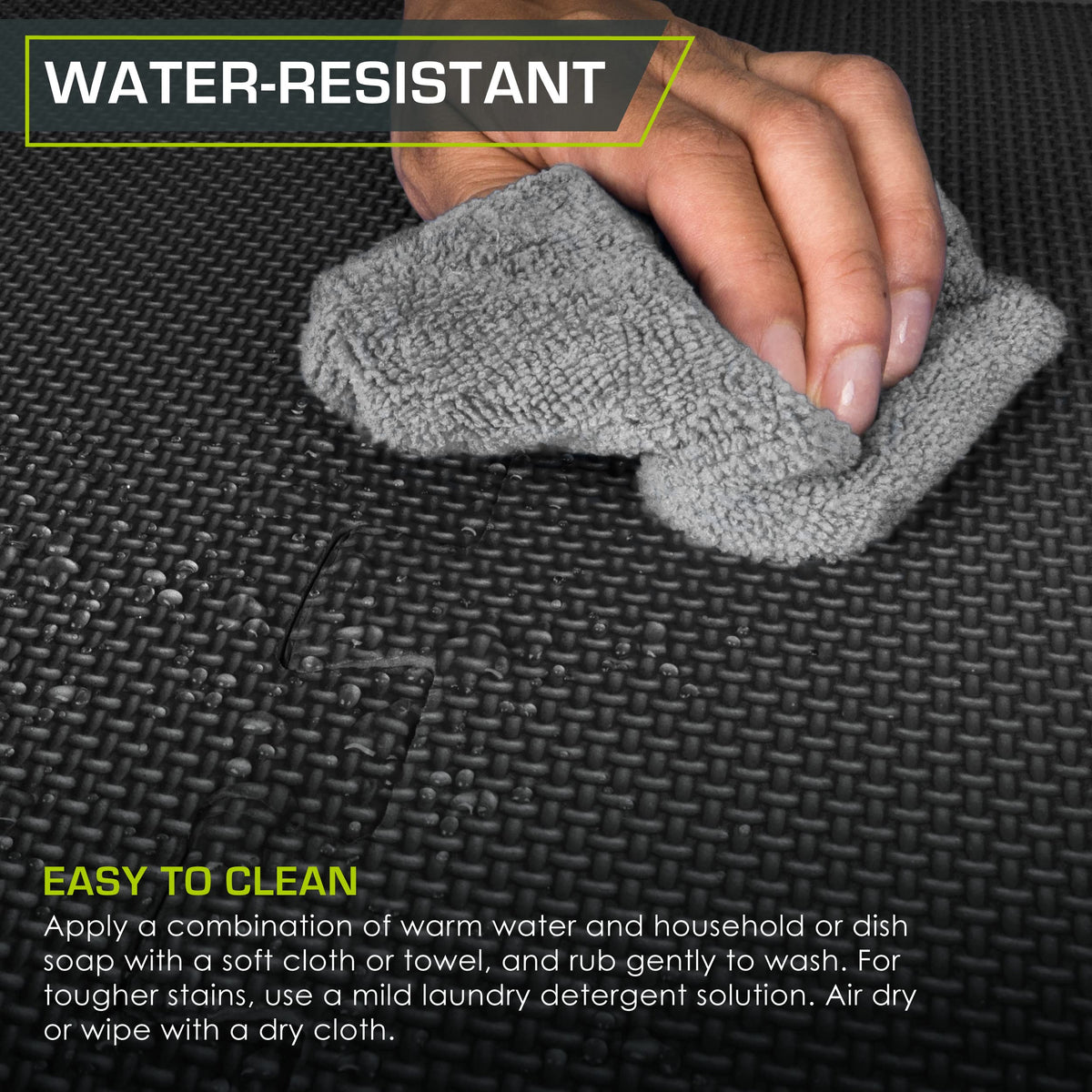 ProsourceFit Weaved Pattern Extra Thick Exercise Puzzle Mat 1-inch, EVA Foam Interlocking Tiles for Protective, Cushioned Flooring for Home and Gym Equipment; Gray, 72 SQ FT, 18 Tiles
