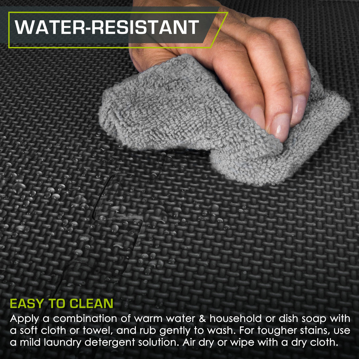 ProsourceFit Weaved Pattern Extra Thick Exercise Puzzle Mat 1-inch, EVA Foam Interlocking Tiles for Protective, Cushioned Flooring for Home and Gym Equipment; Gray, 72 SQ FT, 18 Tiles