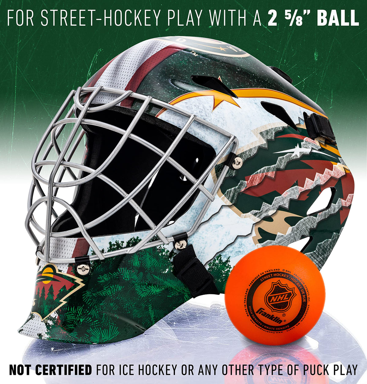 Franklin Sports Team Licensed NHL Hockey Goalie Face Mask - Goalie Mask for Kids Street Hockey - Youth NHL Team Street Hockey Masks