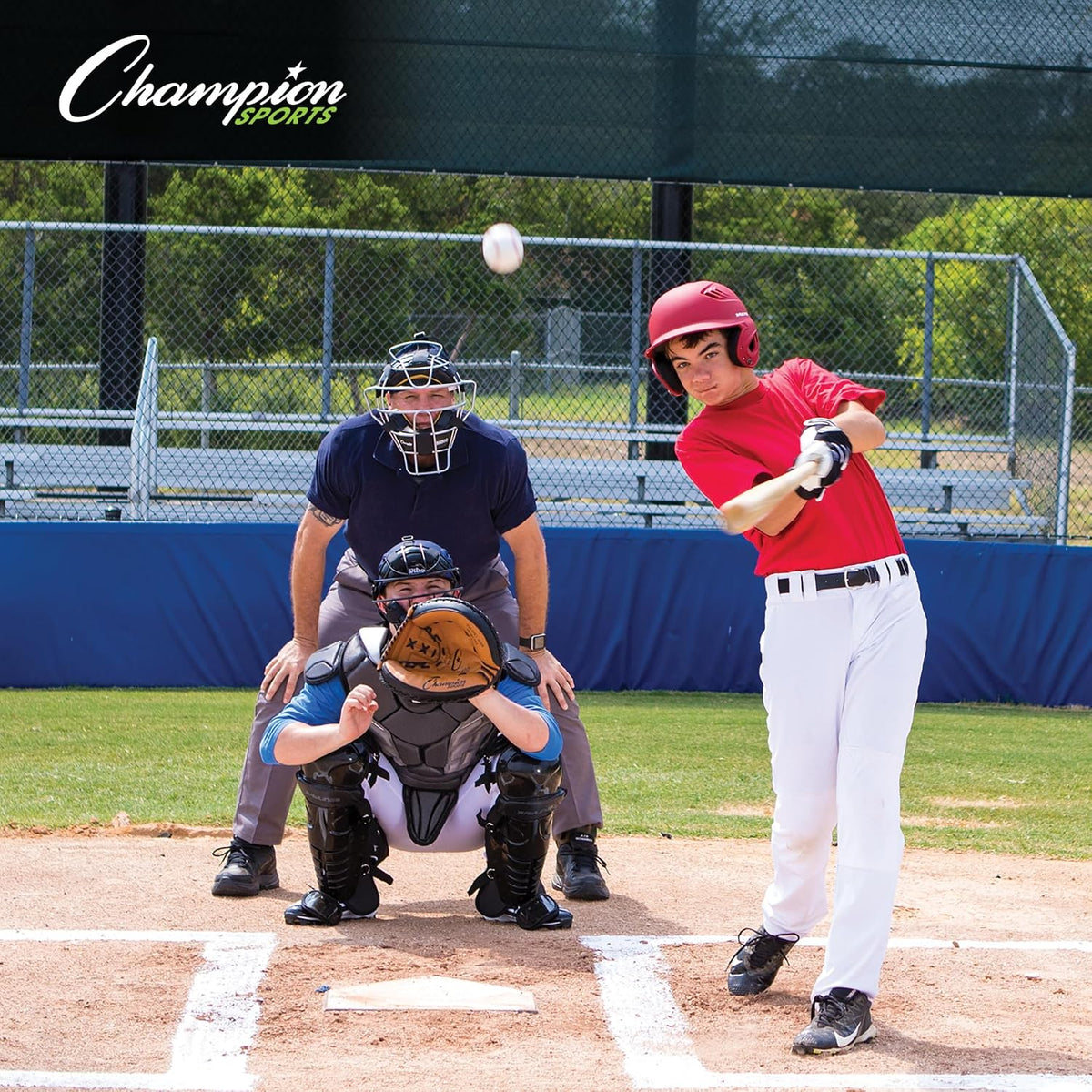 Champion Sports 17" Outside Plastic Shield Pro Model Umpire Chest Protector - Soft Foam Padded Chest Protector - Adult