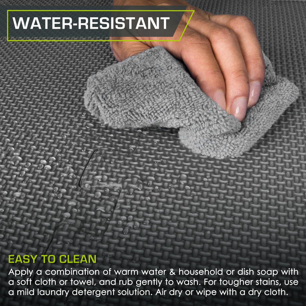 ProsourceFit Weaved Pattern Extra Thick Exercise Puzzle Mat 1-inch, EVA Foam Interlocking Tiles for Protective, Cushioned Flooring for Home and Gym Equipment; Gray, 72 SQ FT, 18 Tiles