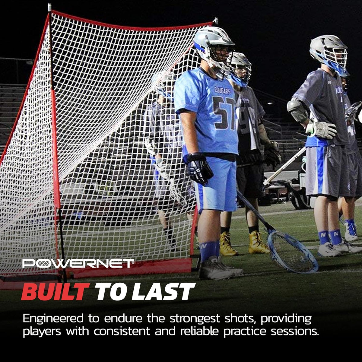 PowerNet Portable Lacrosse Goal | Quick and Easy 2 Minute Setup No Tools Required | Perfect for Practice or Scrimmages | Bow Style Frame | Bag Included