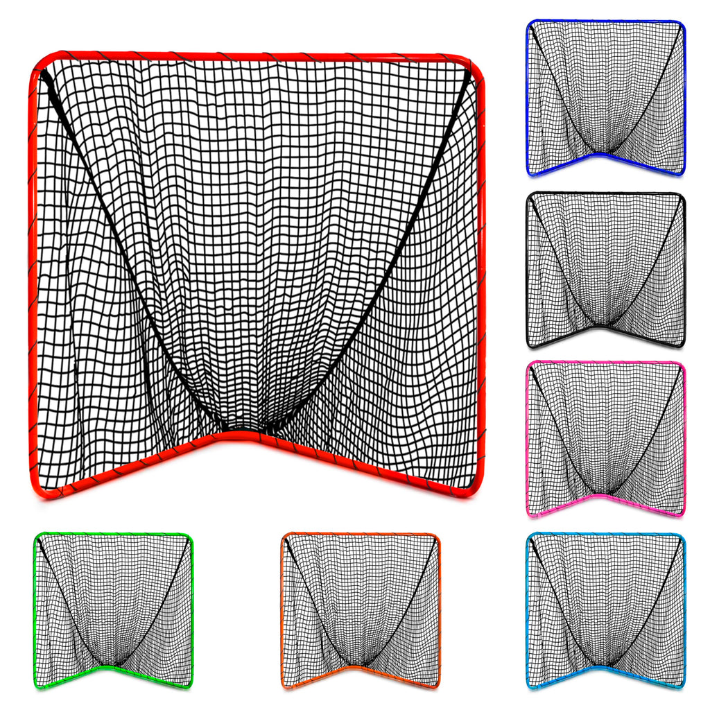 Velocity Official Size 6x6x7' Backyard Lacrosse Practice and Training Goal, Includes 4MM Lacrosse Net, for Youth, Kids, and Adults