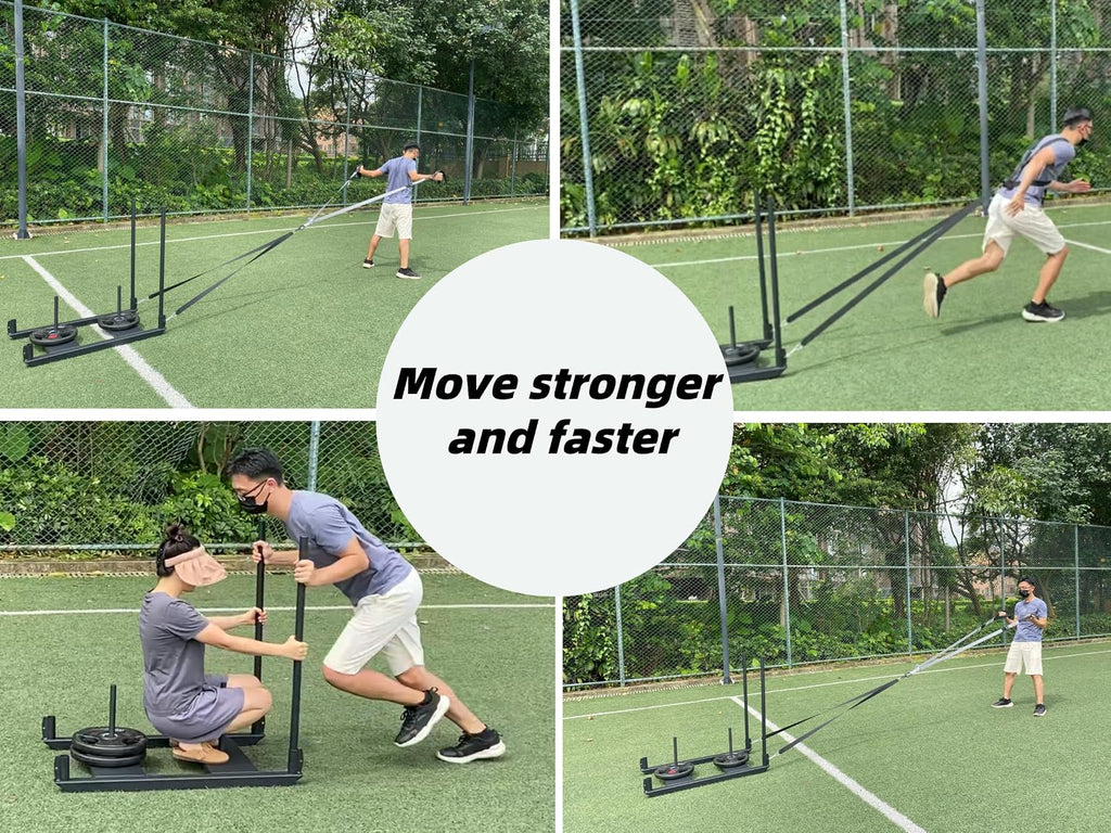 Weight Sled for Training Push Pull Workout Sled Football Speed Training Equipment Fitness Sled for Athletic Exercise, Speed Improvement and Strength Training
