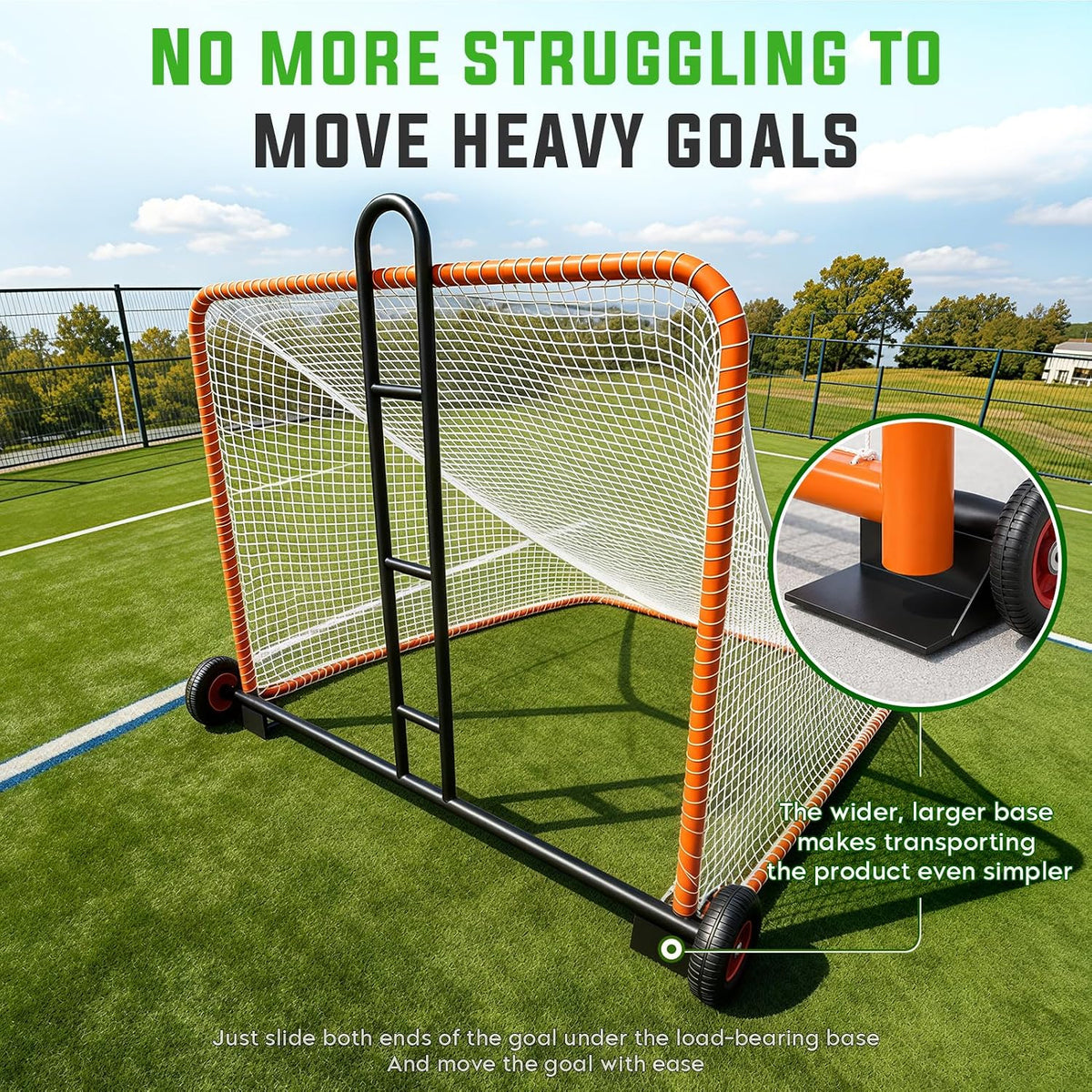 Field Hockey Goal Dolly Cart, Heavy Duty Goal Mover