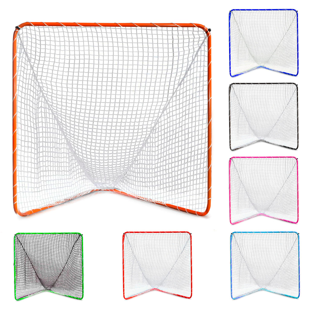 Velocity Official Size 6x6x7' Backyard Lacrosse Practice and Training Goal, Includes 4MM Lacrosse Net, for Youth, Kids, and Adults