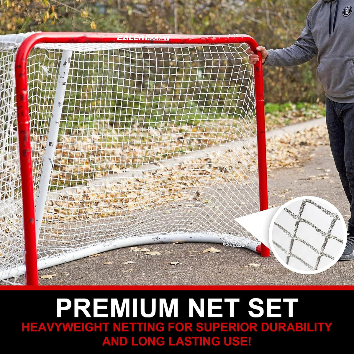 EALER Heavy Duty Hockey Training System â Goals, Backstops & Shooting Practice Nets for Ice & Street Hockey