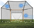 SmartBackstop for Lacrosse, Practice SmartÂ®. Attaches Directly to Goal & Folds Away When not in use, 14 x 10 ft of Durable net Coverage, fits All Round & Square Corner Regulation 6 x 6 Goals.