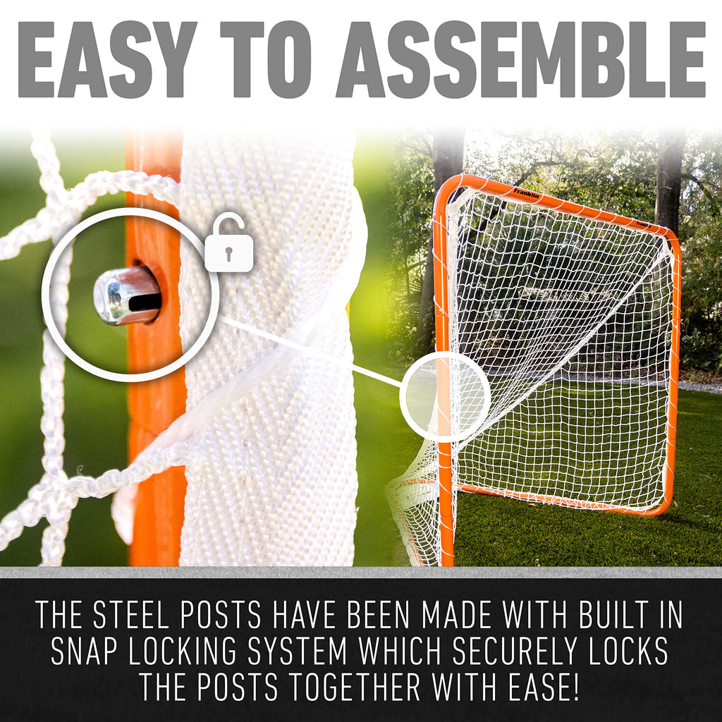 Franklin Sports Franklin Sports Backyard Lacrosse Goal - Kids + Adult Lacrosse Training Net - Lacrosse Training Equipment - Perfect for Youth + Adult Training