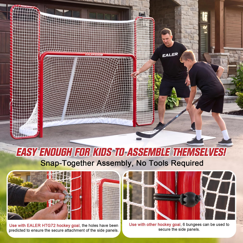 EALER Heavy Duty Hockey Training System â Goals, Backstops & Shooting Practice Nets for Ice & Street Hockey