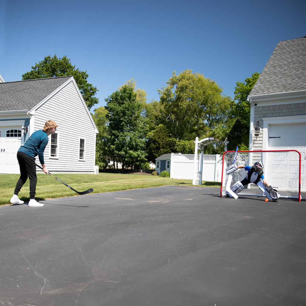 Franklin Sports NHL Kids Street Hockey Goalie Pads Set - Kids Hockey Training Equipment - Includes Block Pad, Catch Glove, and Goalie Pads
