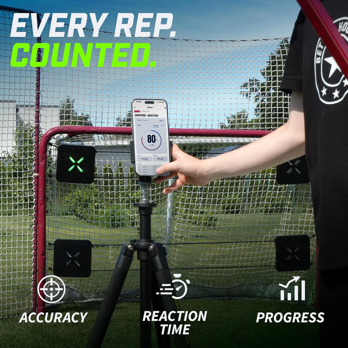 XDT Xtreme Hockey Shooting Targets 2-Pack â App Compatible Smart Shooting Targets â Corner Goal Trainer for Accuracy & Precision â Heavy-Duty Durable Design â Fits Standard 72â Hockey Nets