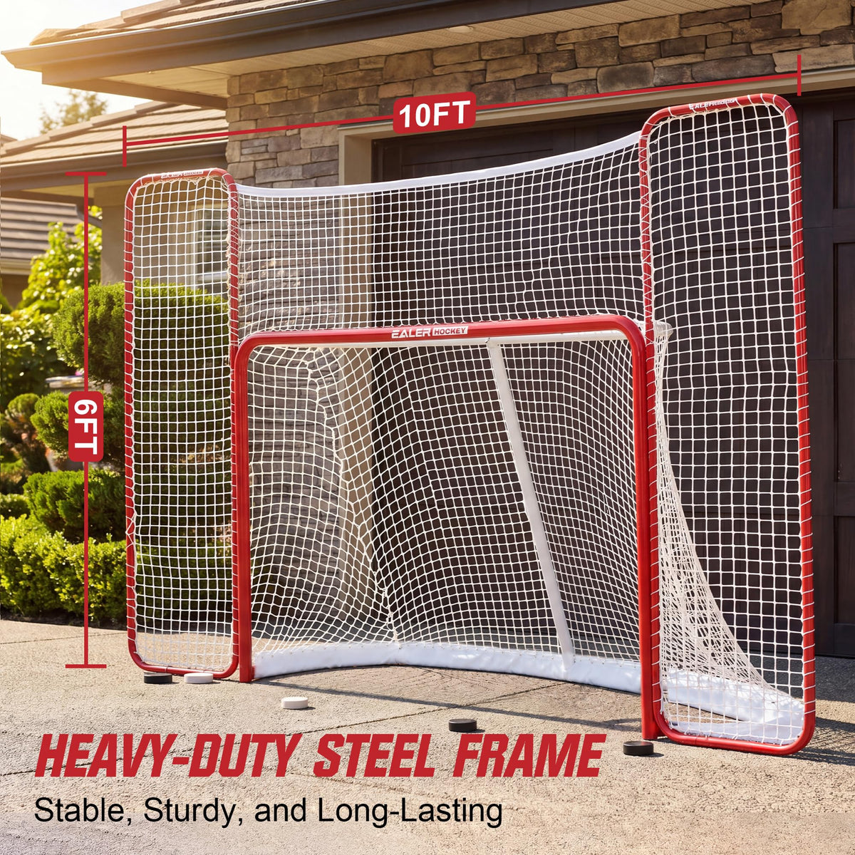 EALER Heavy Duty Hockey Training System â Goals, Backstops & Shooting Practice Nets for Ice & Street Hockey